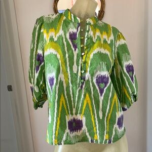 Beautiful Anthropologie Patterned Blouse